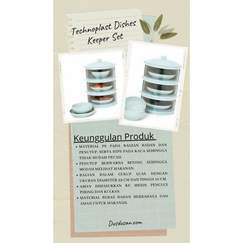 Dishes Keeper Set _ Tudung Saji Kekinian