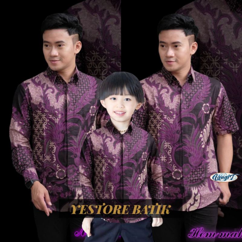 0BAJU BATIK COUPLE AYAH ANAK LENGAN PENDEK DAN PANJANG, BAJU BATIK PRIA MAHESA UNGU, BAJU ANAK COWOK COUPLE AYAH, BAJU BATIK KELUARGA, SERAGAM BATIK, COUPLE BATIK WARNA UNGU