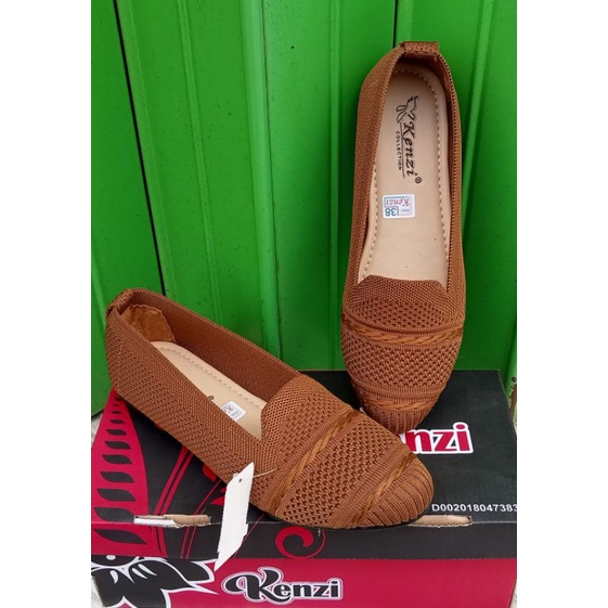 Sepatu balet import/Sepatu Rajut balet/Flat shoes/Sepatu cewek cantik-Coklat