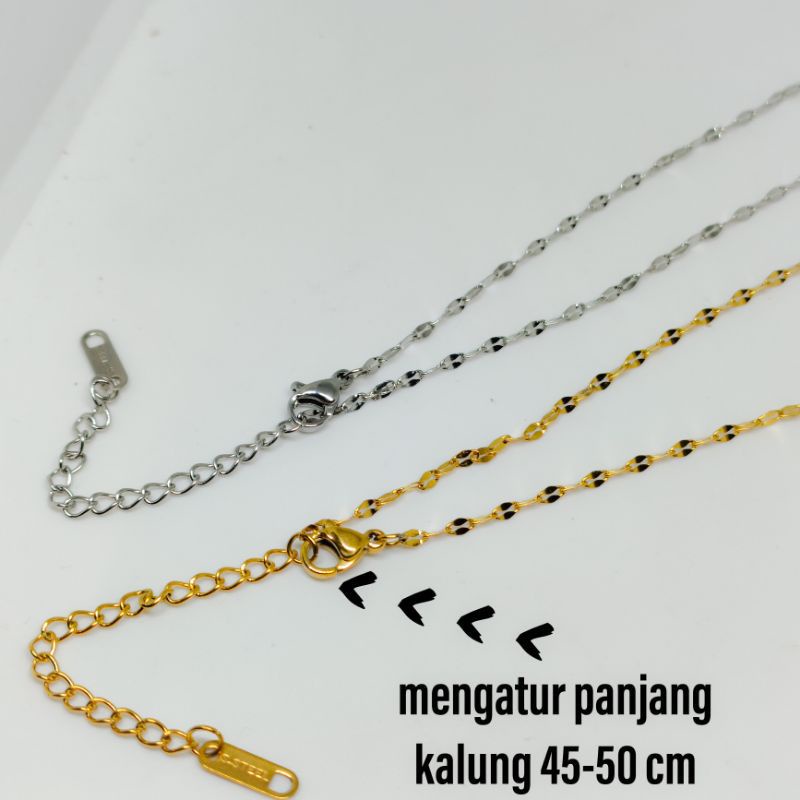 KALUNG TITANIUM  MODEL PECAH KOPI FASHION PRIA WANITA