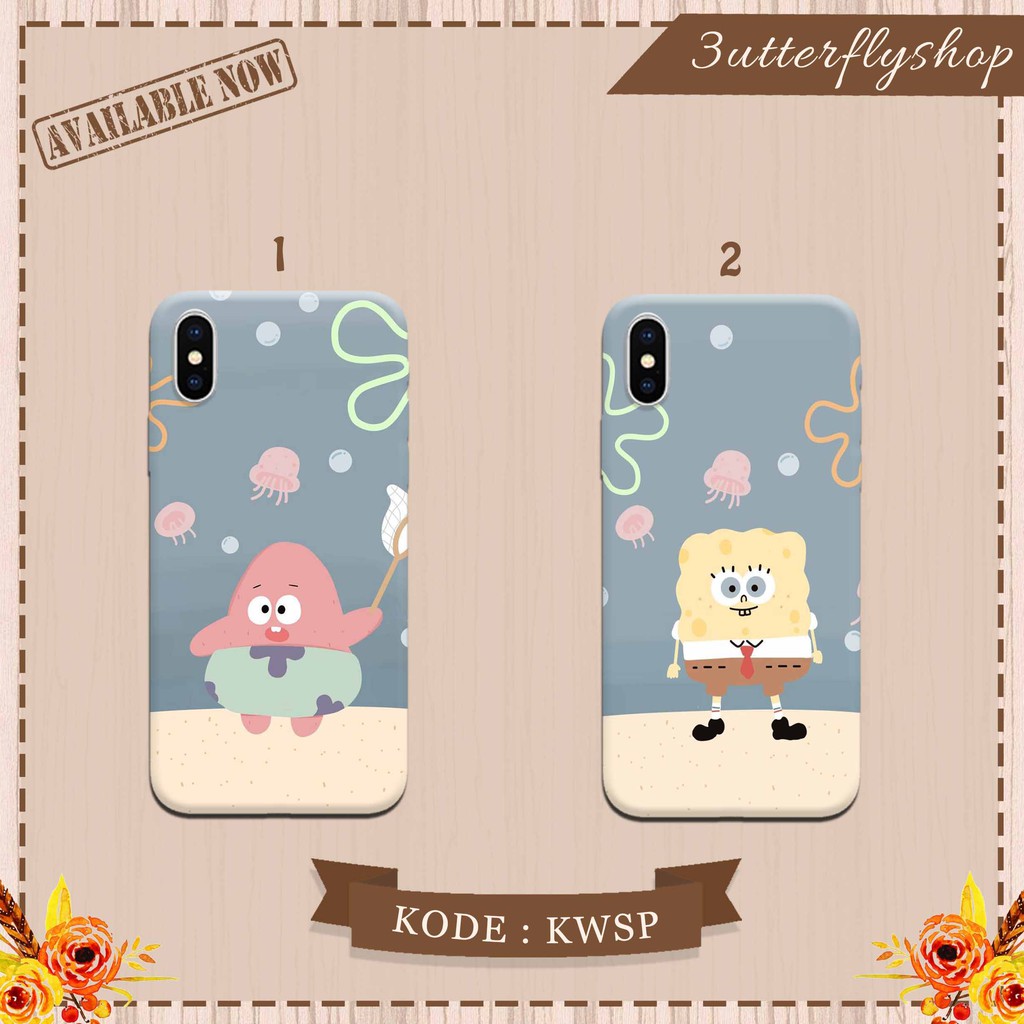 Kawai Spongebob Patrick casing case HP xiaomi samsung iphone oppo vivo realme redmi meizu