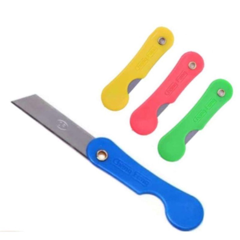 

Pisau Cutter Lipat Mini / Foldable Knife / Alat Bantu Potong Kertas Plastik Perlengkapan ATK Sekolah Kater Kecil Untuk Unboxing Paket