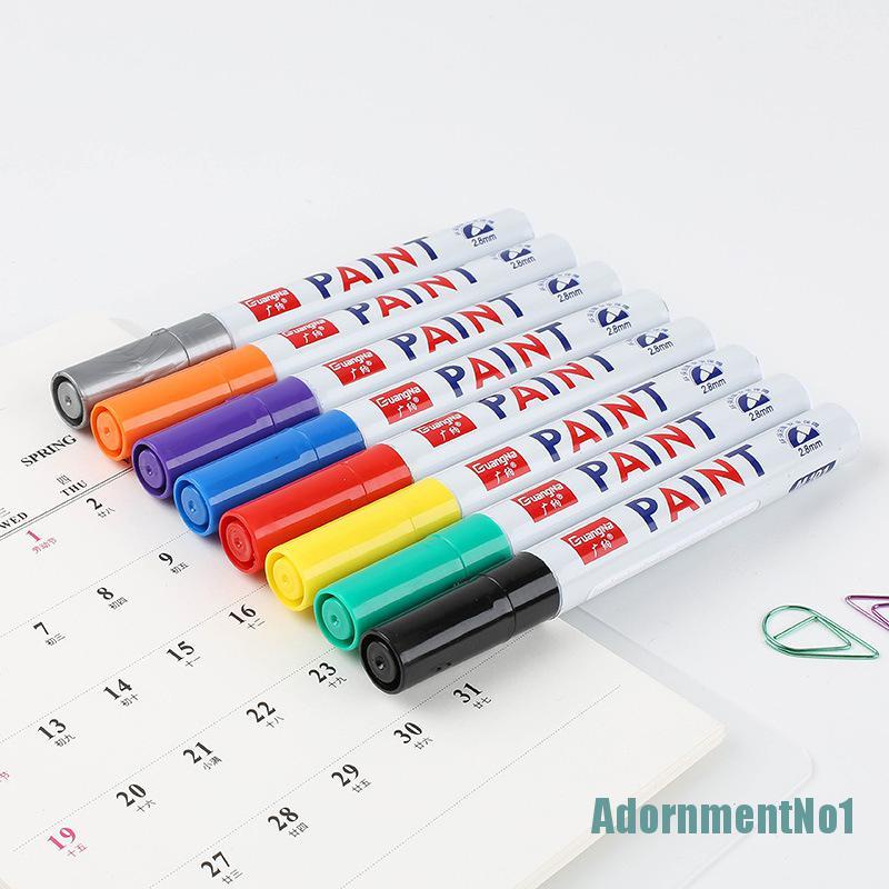 [AdornmentNo1]12 Colors Paint Marker Pen Fade-proof Car Tyre Tire Tread CD Metal Permanent