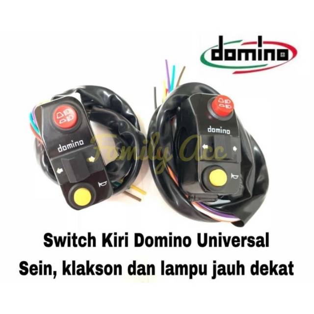 Switch Saklar Kiri Domino Universal Sein, Klakson dan Lampu Jauh Dekat