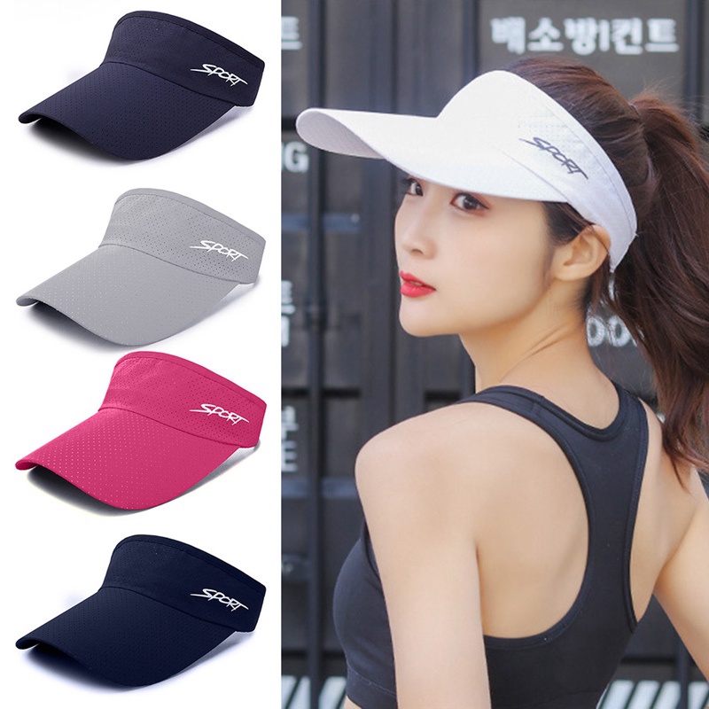 Topi Golftenis Adjustable Bahan Breathable Warna Polos Untuk Priawanita