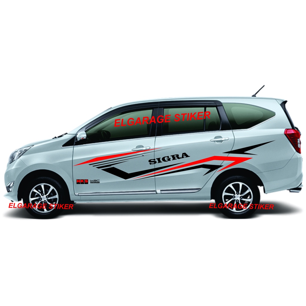 Stiker mobil daihatsu sigra stiker bodi samping mobil sigra cuting stiker mobil sigra avanza xenia e