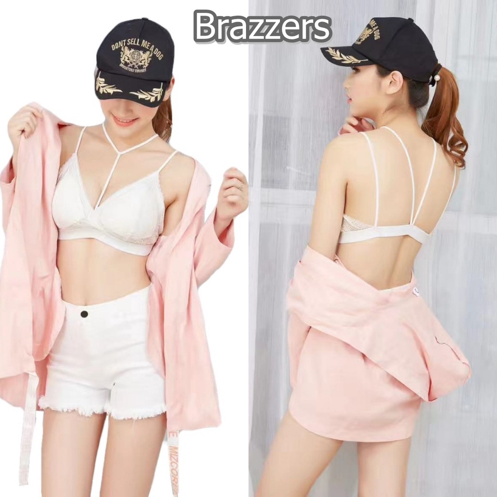 Bra Bh Tali Leher Brukat Sexy Ukuran Size 32 34 36 Remaja Tanpa Kawat Busa Tipis Cocok Untuk Pakai B