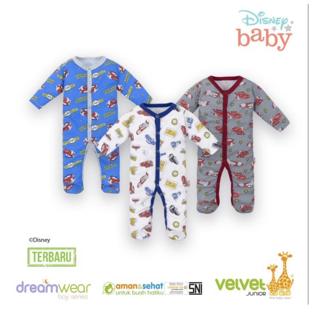 3pcs ARUCHI  / VELVET DREAM WEAR Sleepsuit (BOY) PREMIUM Quality CBKS