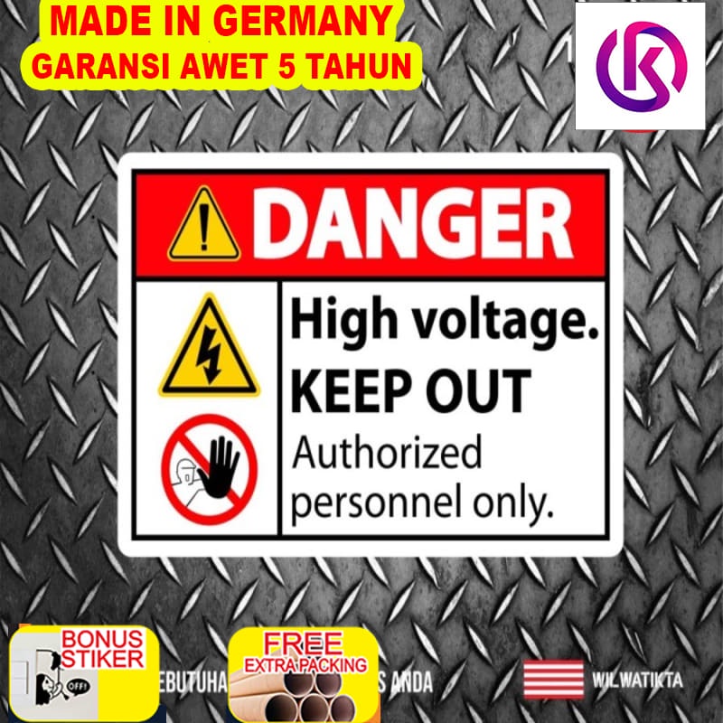 

Murah Sticker Safety Sign High Voltage & Gas Mudah Terbakar - HV-1