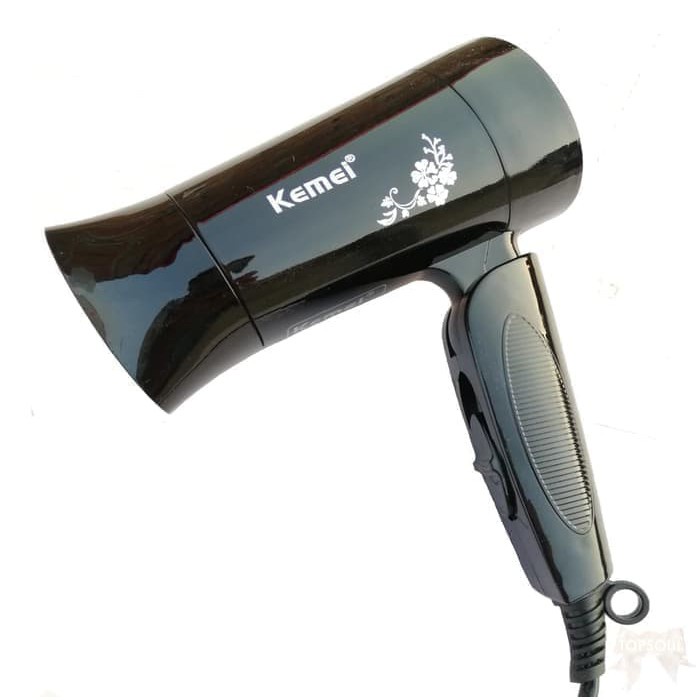 Kemei KM-368 Hair Dryer Mini Lipat Travel Pengering Rambut