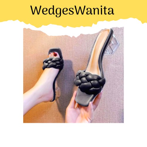 hils hak tahu/hak pump/sepatu hak tali wanita/sepatu hak pesta/ sepatu hak kaca/sepatu hak tahu kaca