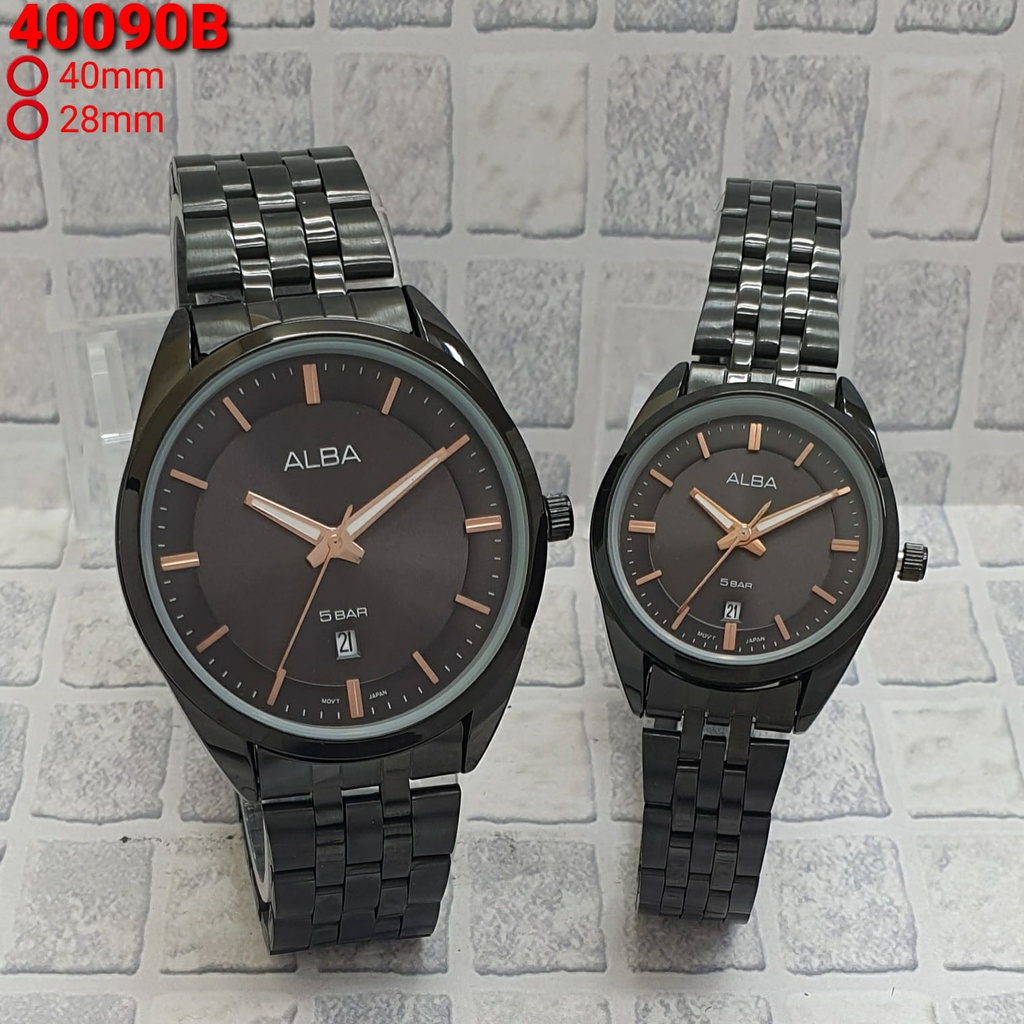 JAM TANGAN CEWEK/COWOK ALBA RANTAI/JAM TANGAN COUPLE ALBA RANTAI STAINLES STEEL/