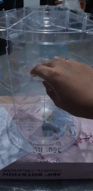 Kan Rak Kosmetik Akrilik Putar 360 Derajat Desktop Storage Rotate