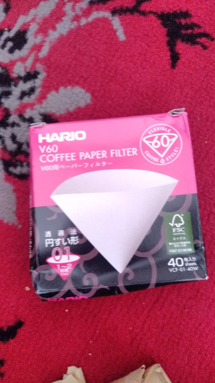 Hario Filter Paper White Vcf-01-40w V60 Pour Over 40pcs