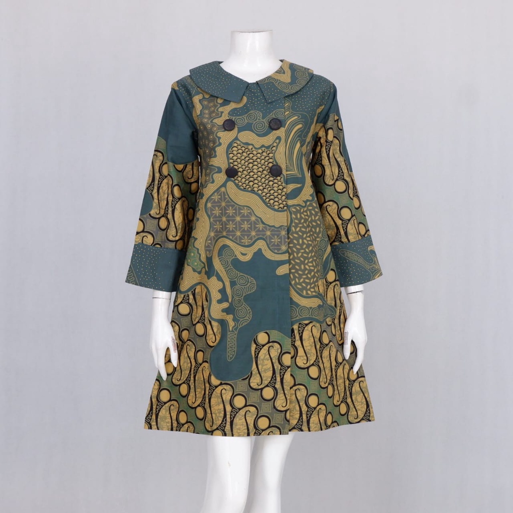 LANGITJUA BATIK SOLO - TUNIK ABSTRAK 02| BAJU KERJA BATIK MODERN BUSUI FRIENDLY