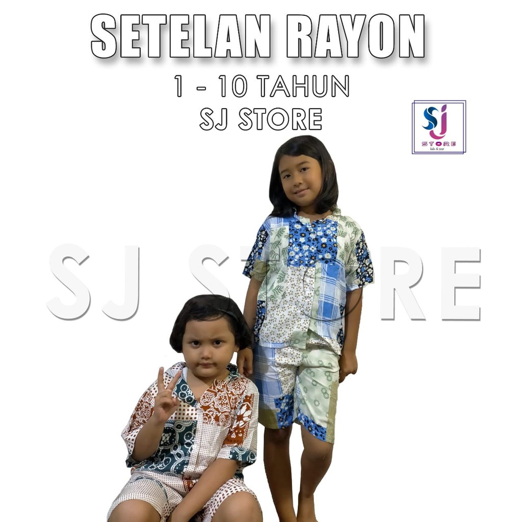 Daily Set Anak / Set Rayon / Daily Wear / Baju Anak / Piyama Rayon / Set