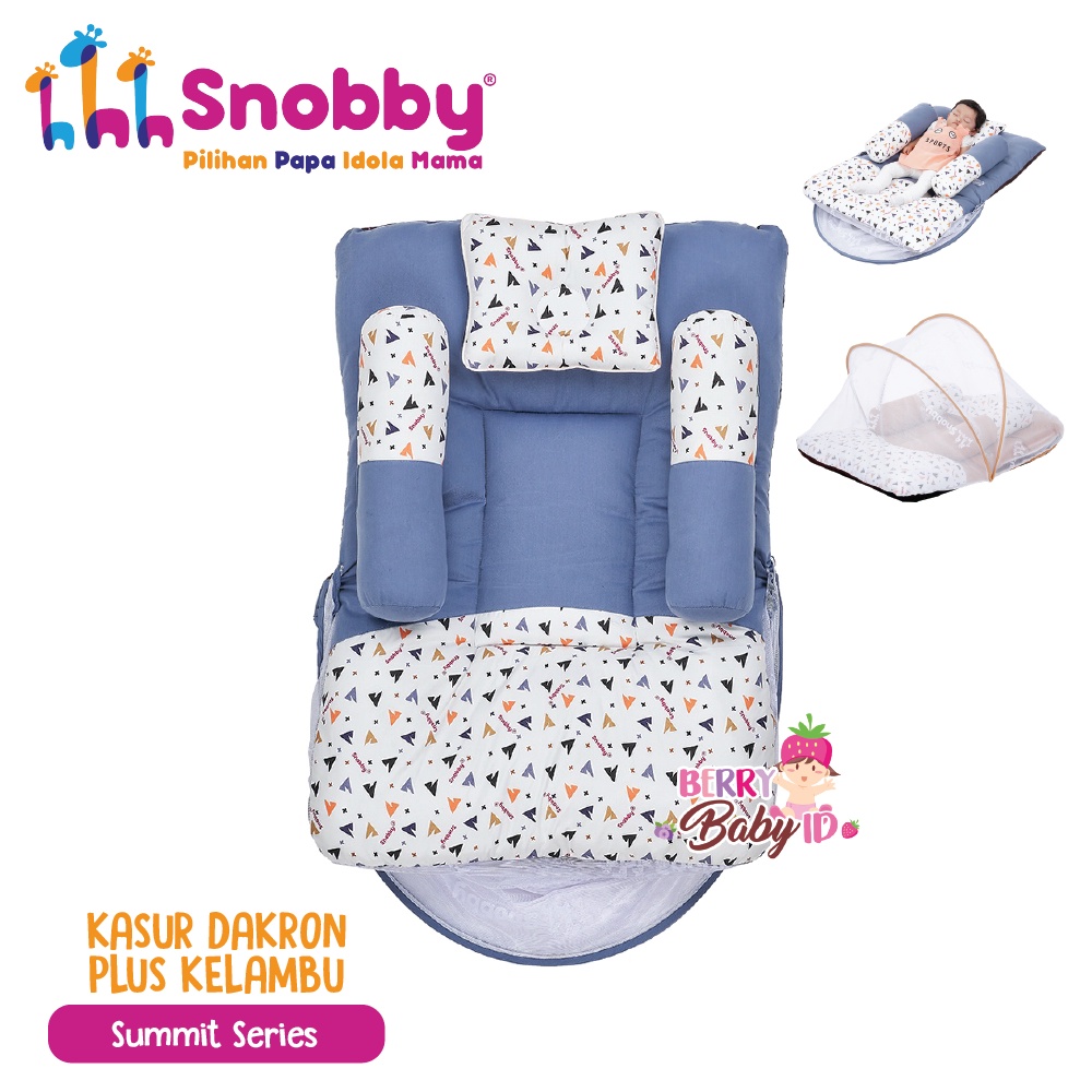 Snobby Kasur Dakron Kelambu Bantal Guling Set Perlengkapan Tidur Bayi Berry Berry Mart