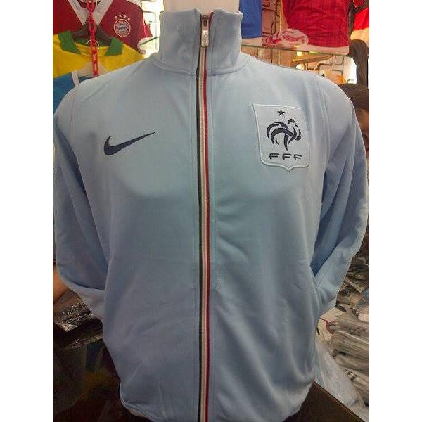 BEST OBRAL GILA JAKET BOLA MURAH PRANCIS FRANCE BIRU LANGIT GRADE ORI