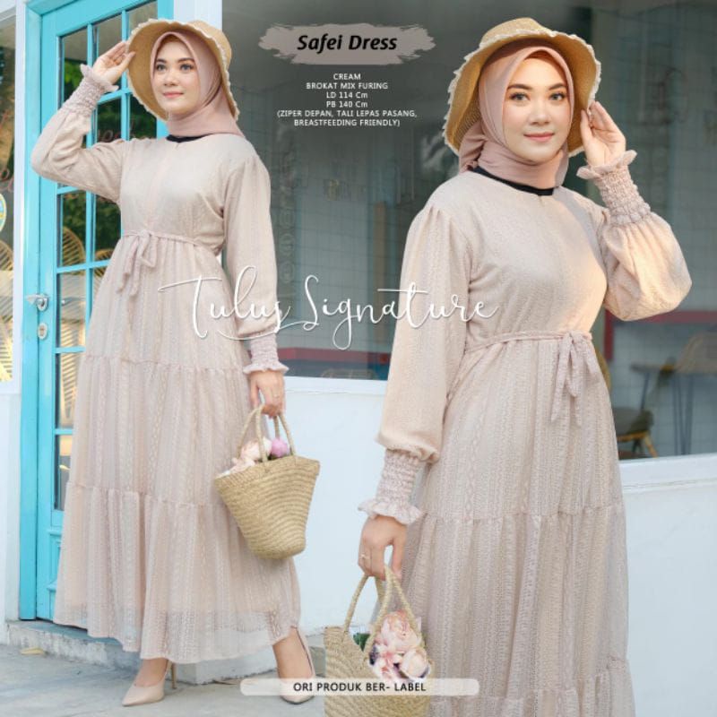 SAFEI DRESS BY TULUS SIGNATURE (DRESS MUSLIMAH) Dress wanita broklat rekomended