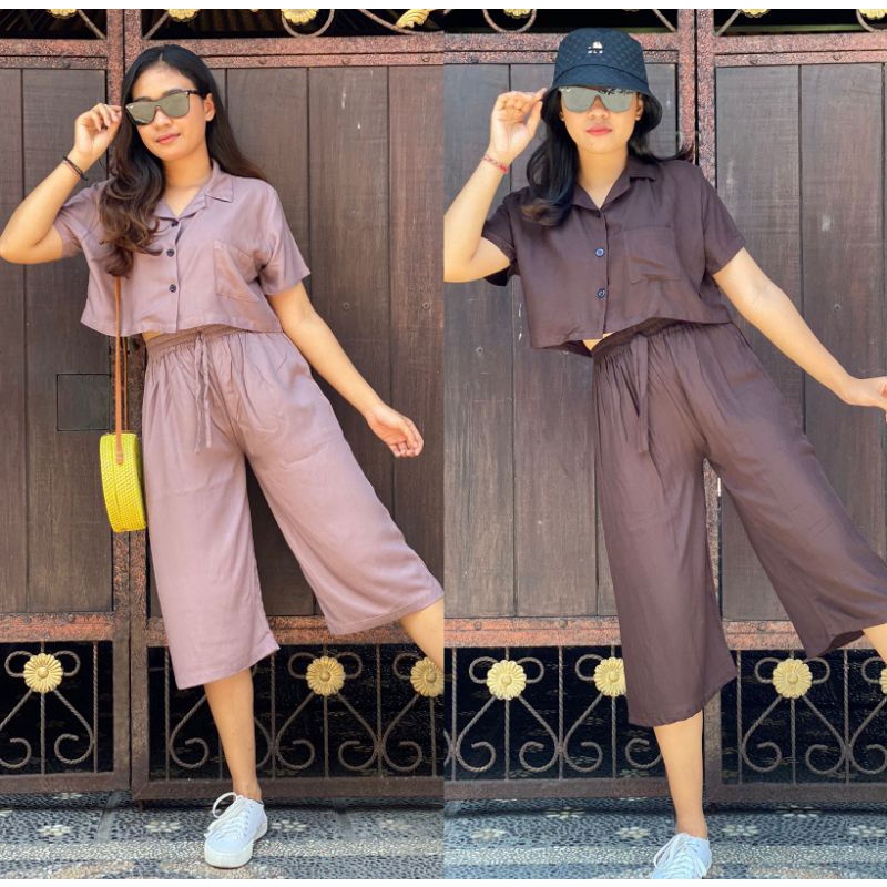 Oneset Crop Sinta  / Set Rayon Crop / New One Set