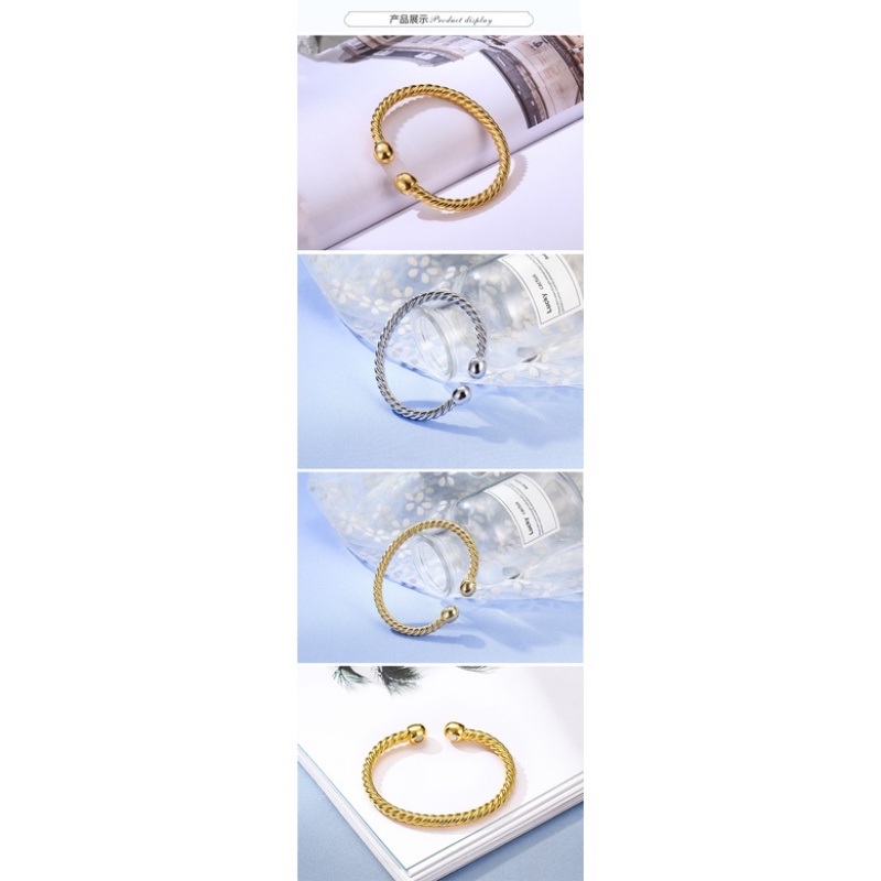 Goldkingdom Fashion Perhiasan 24K Bangkok Aksesoris Ready Stock Gelang Kesehatan Magnetik Memutar Perlindungan Radiasi Elektroplating Pecinta Cinta Interlace Gelang