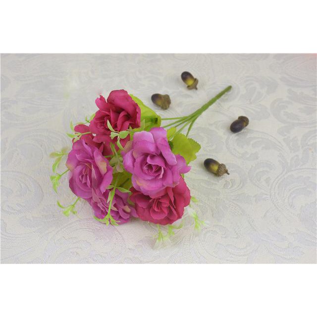 COD BUNGA MAWAR  BUNGA TANGKAI PLASTIK BUNGA ARTIFISIAL BUNGA PAJANGAN BUNGA HIASAN BT9017-UNGU