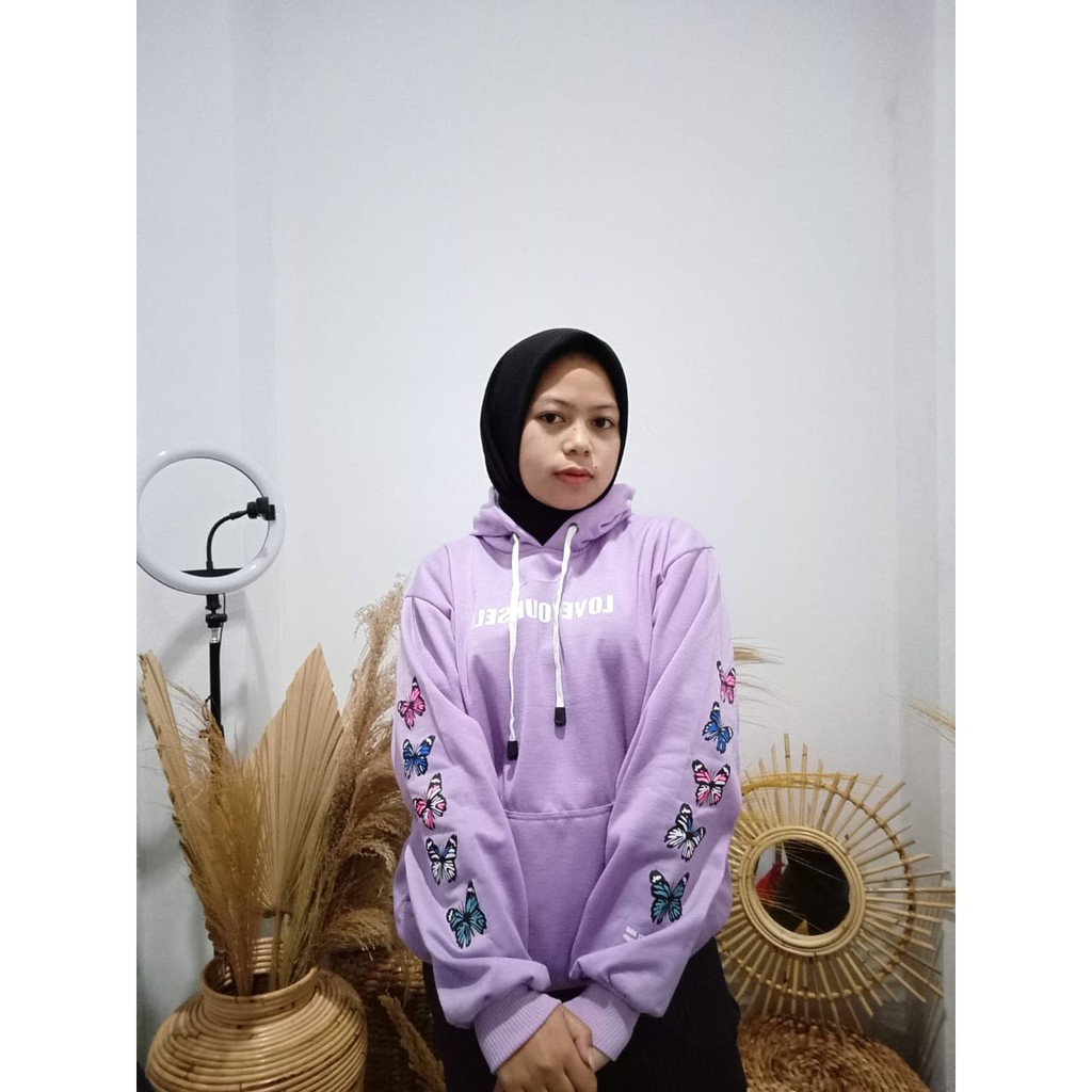 Love YourSelf//Hoodie Wanita Murah Trendy-LILAC