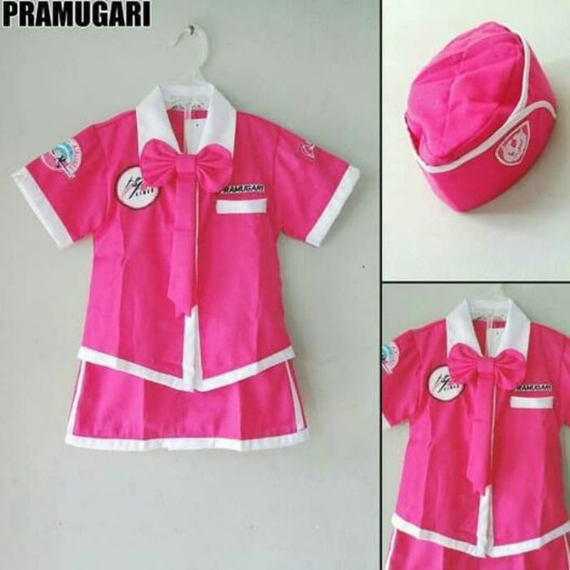 Unik Pramugari Cilik / Seragam Profesi Anak Pramugari / Baju Cita Cita Anak Pramugari / Profesi Anak
