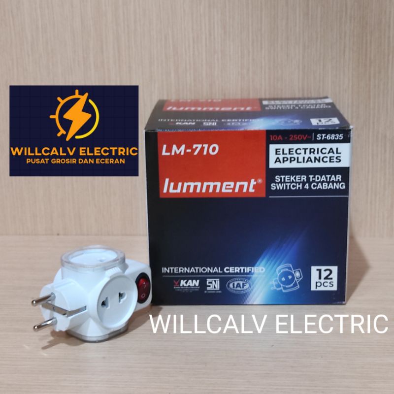 LUMMENT STEKER T-MULTI T DATAR 4 CABANG ST-6835 SAKLAR ON OFF / TEE MULTI T DATAR 4 CABANG LUMMENT ST-6835