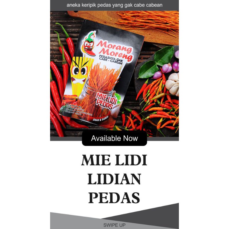 

Mie lidi varian pedas morang moreng