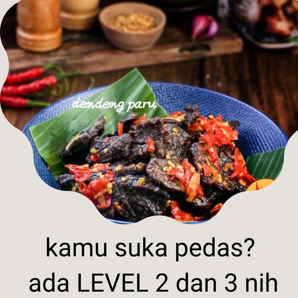 

Dendeng Paru Kemasan Homemade Rasa Asli Padang LEVEL 2 dan 3 PEDAS