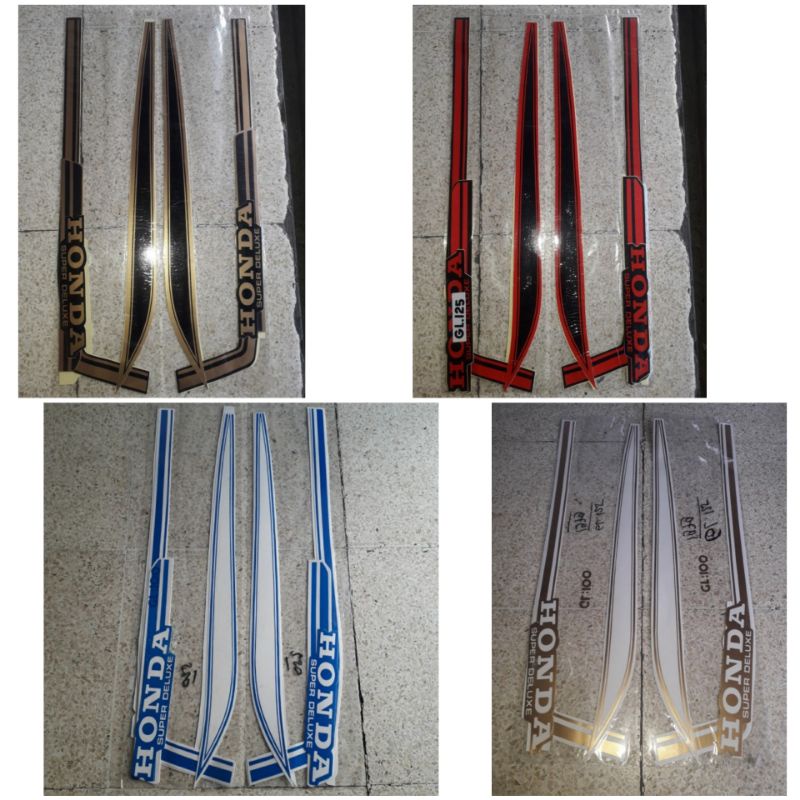 striping sticker motor honda GL100 GL125 th 1979
