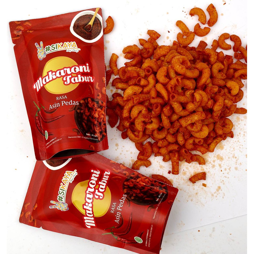 Cemilan Makaroni Pedas Gurih Renyah Sikaya 40gr