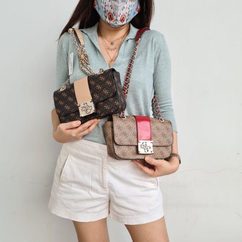 Tas logo city mini bag selempang shoulder crossbody gb gold,black,cream,brown,coffee gs gb