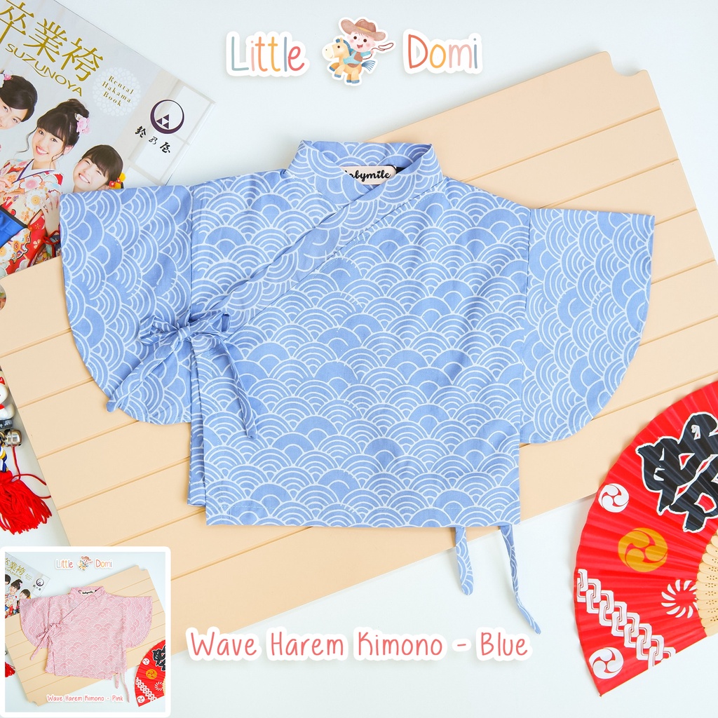 Wave Kimono Top ( Boy / Girl ) - Pakaian Bayi - Kimono Bayi - Atasan Bayi - Little Domi