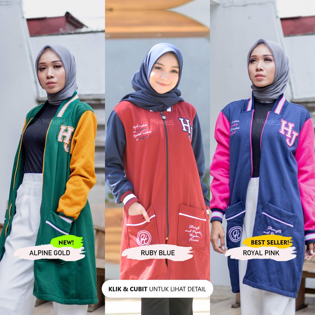 HIJACKET QADIRA ORIGINAL Jacket Hijaber Jaket Wanita Muslimah Azmi Hijab