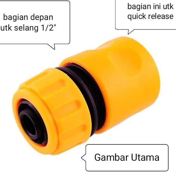 KONEKTOR QUICK RELEASE UNTUK SELANG 1/2 INCH