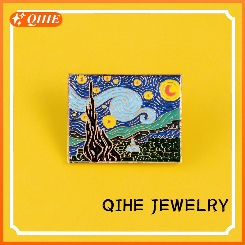 Bros Desain Lukisan Minyak Van Gogh Starry Night Bahan Enamel
