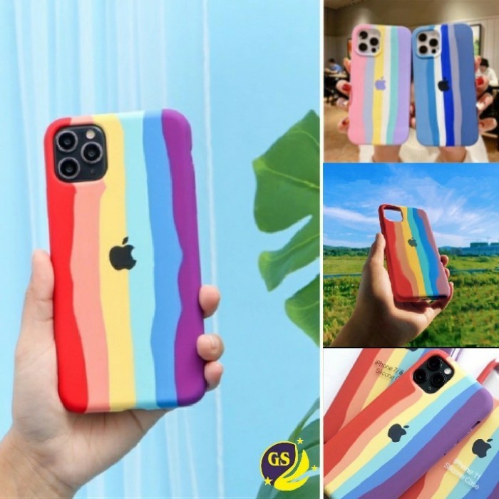 Silicone Case Rainbow Pelangi IPHONE 14 14 PRO 14 PLUS 14 PRO MAX Full Cover Casing Rubber Silicon