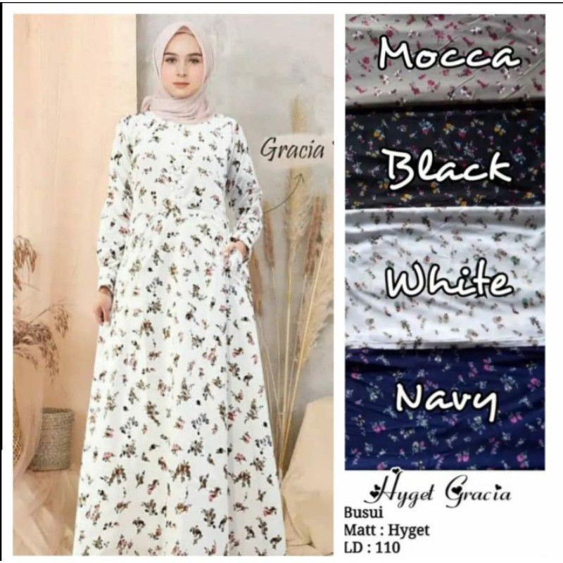 [GRACIA DRESS] GAMIS JUMBO BUSUI HYGET MOTIF TERBARU