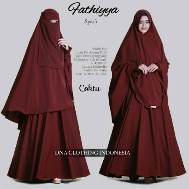 Restok 6 AGUSTUS 2018 Fathiyya Syari Jilbab Bandana Gamis Jilbab Ori DNA CLOTHING