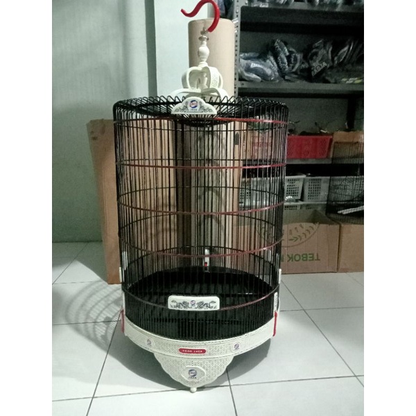 SANGKAR KANDANG MURAI EBOD JAYA AKRILIK PUTIH NO 2