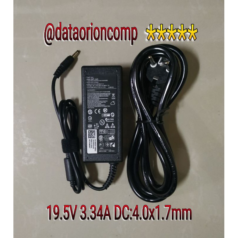 Adaptor Charger Dell 19.5v 3.34A DC 4.0*1.7 mm for xps13 14 5439 p34f