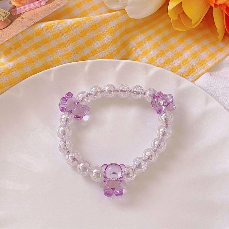 Gelang Karet Rambut Anak Premium Korea Pearl Kado Cewek Peremuan Bear