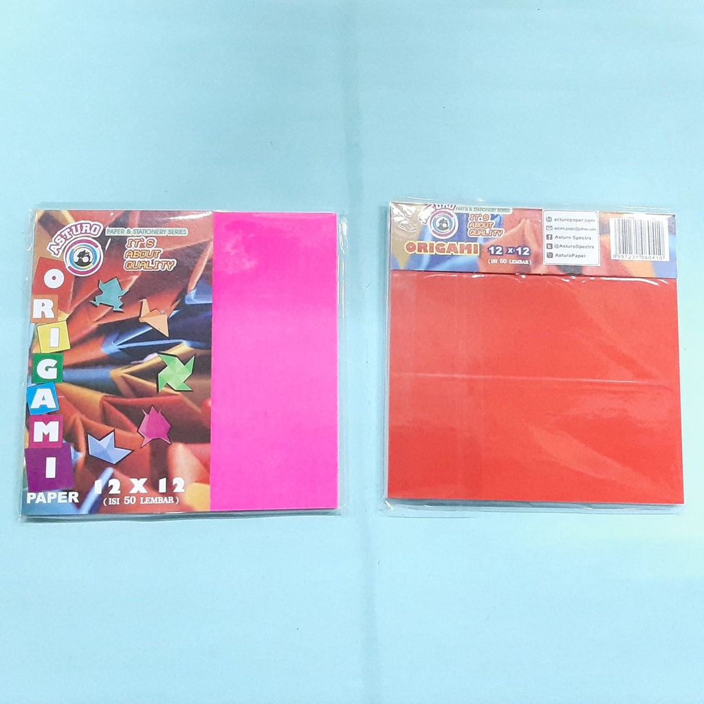 

Kertas Lipat ASTURO ORIGAMI 12x12 isi 50 lembar warna-warni ORIGAMI KERTAS LIPAT BENTUK KERAJINAN SEKOLAH