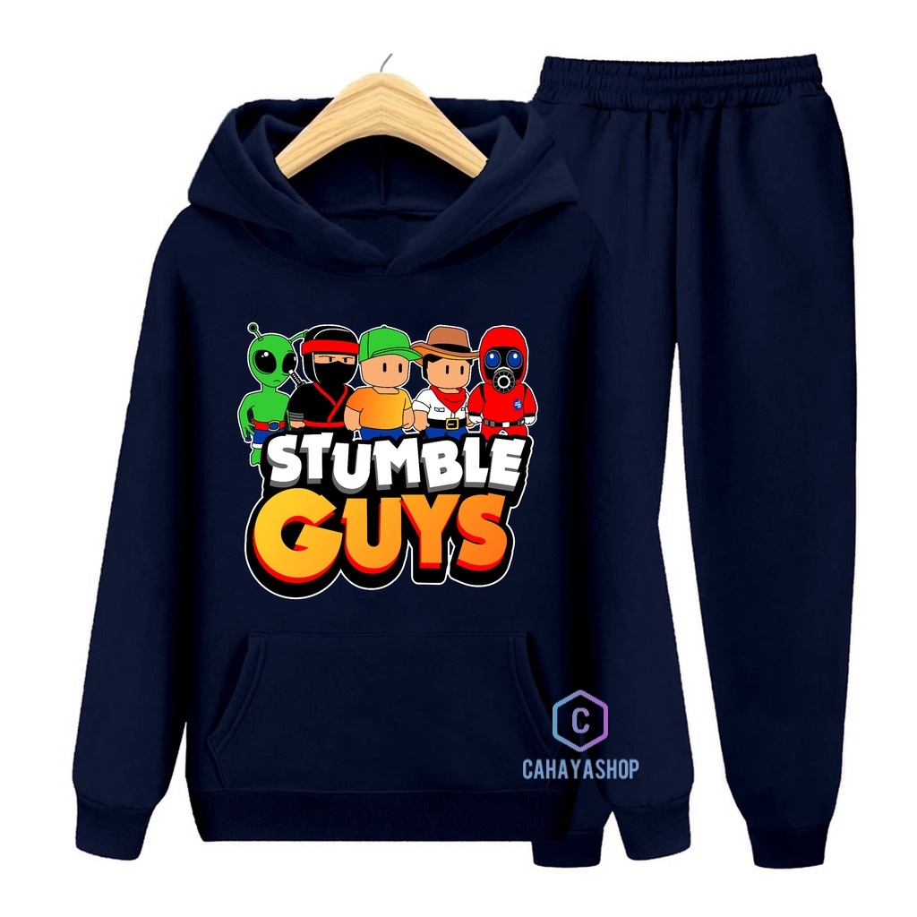 Baju Setelan Anak Gambar STUMBLE GUYS Kekinian Viral