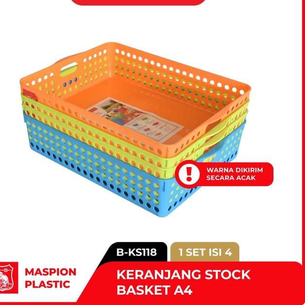 

☀ Maspion Tempat File/Kertas A4 Stock Basket Isi 4 pcs ❉