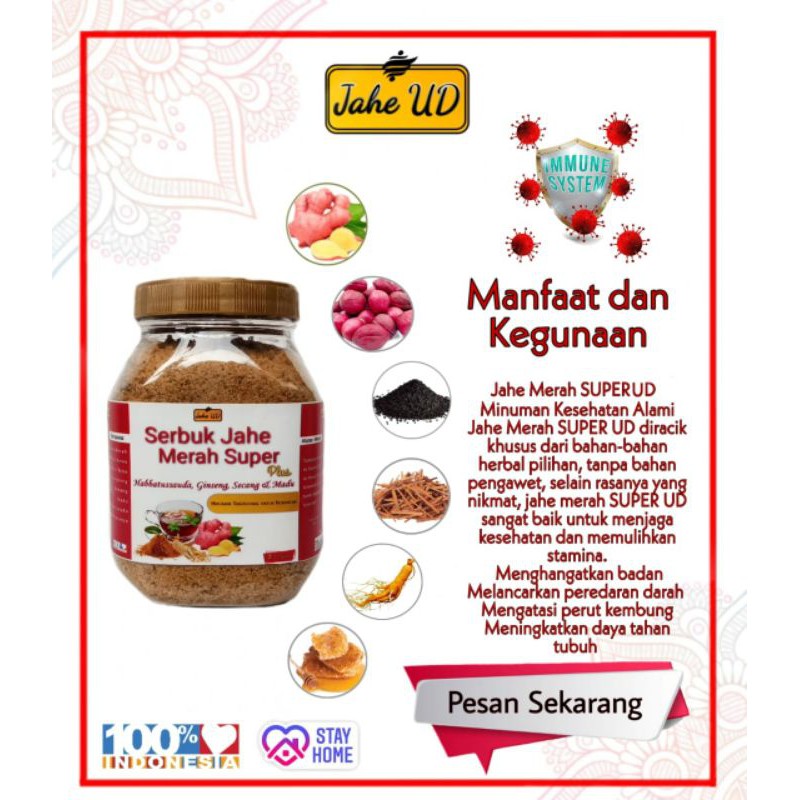 

serbuk jahe merah super plus 330 gram original