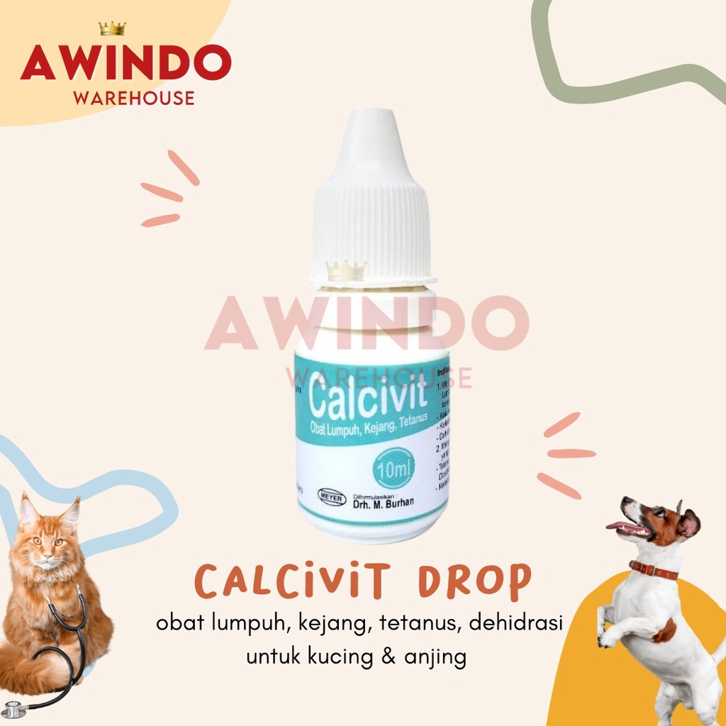 CALCIVIT - Obat Lumpuh Kejang Dehidrasi Tetanus Kucing Anjing