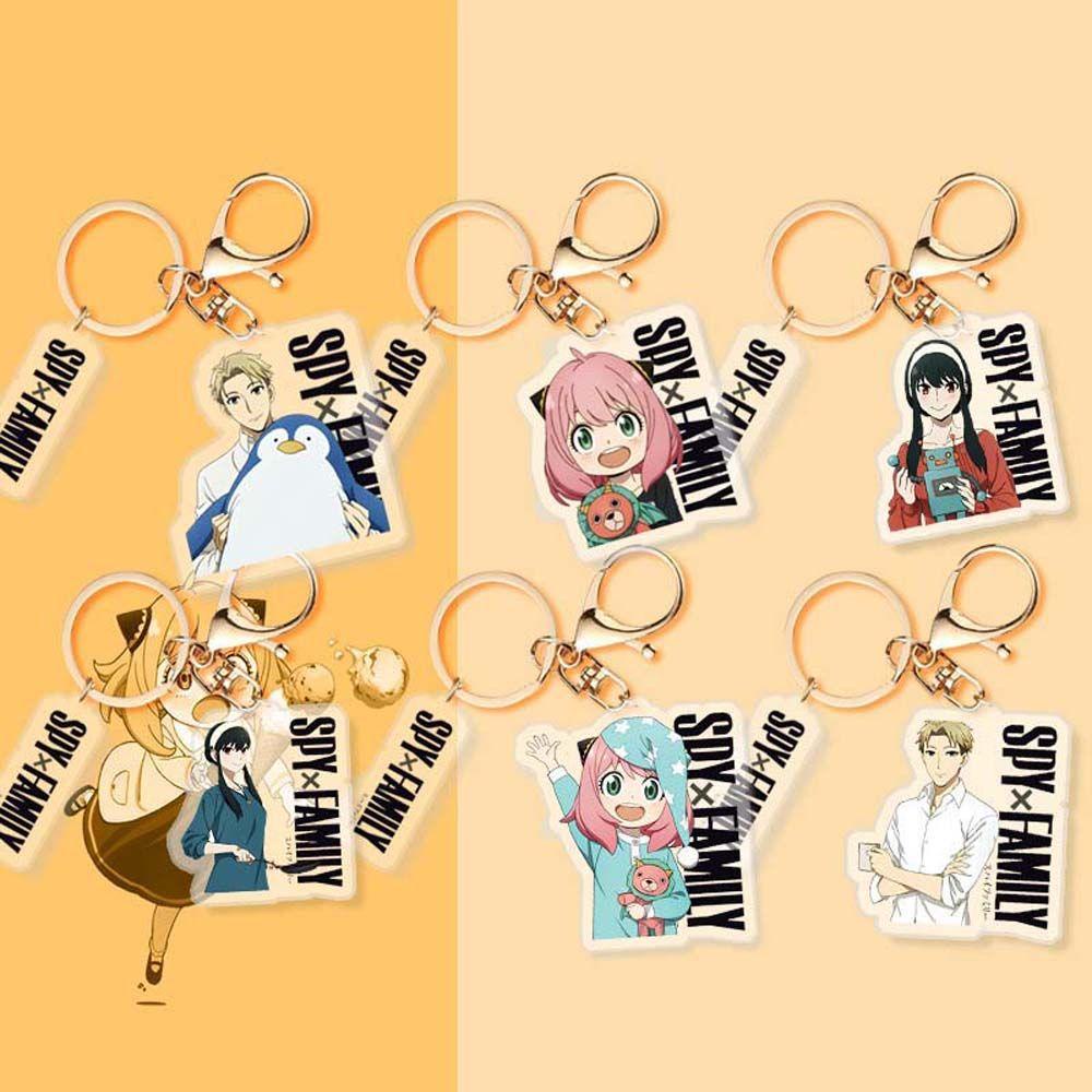 [Elegan] Anime SPY X FAMILY Keyring Charm Loyor Key Ring Holder Liontin Yor Forger Loid Key Chain